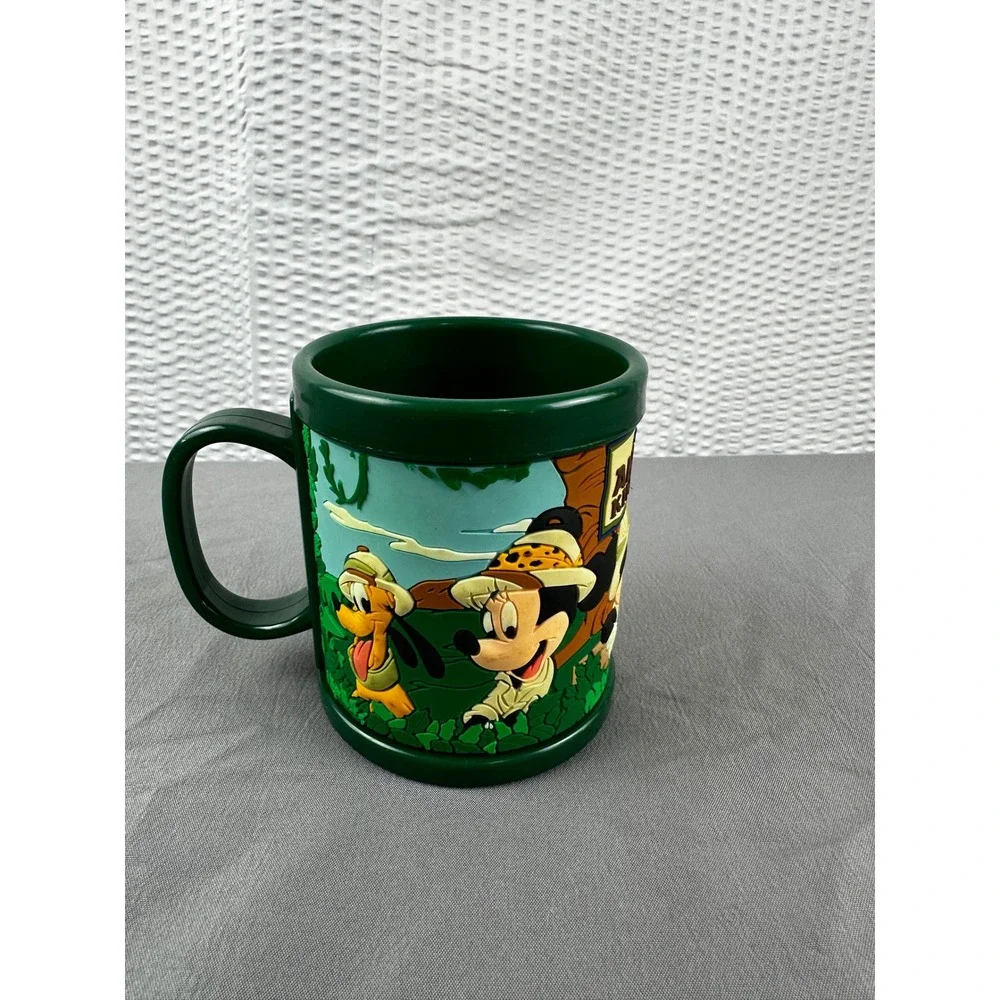 Rare Authentic‎ Disney Animal Kingdom 3D MugCup Mickey Minnie Pluto Goofy Donald